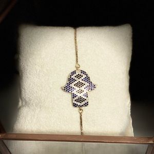 Beautiful bracelet adjustable,cristal&blue